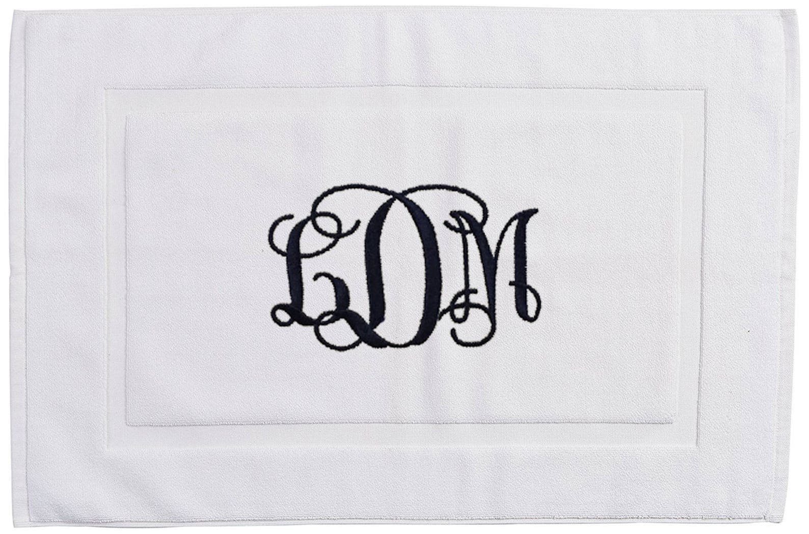 Personalized Bathmat Monogram Bath Mat Personalized Gift Etsy