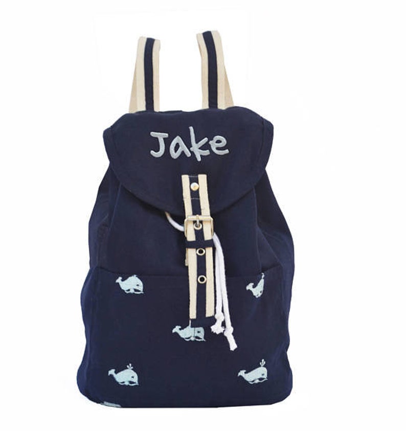 Preschool Backpack Boys Bags Kids Backpacks Birthday Present Navy Backpack Personalized Bag Name Bag Toddler Book Bag Gift Grandchild