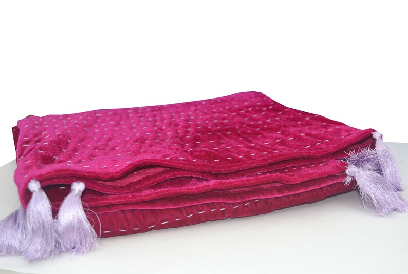 Fuchsia Throw Blanket Velvet Throw Blanket Pick Stitch Etsy