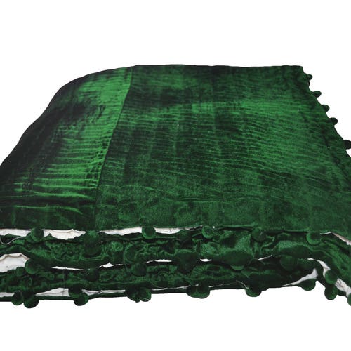 Emerald Green Velvet Quilt King Velvet Quilted Throw Velvet Etsy