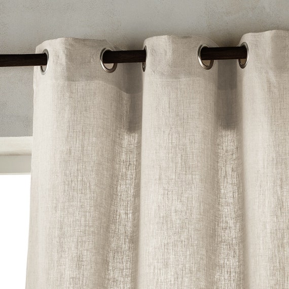 Lamit Cortinas De Lino Natural Para Sala De Estar 84 Pulgada