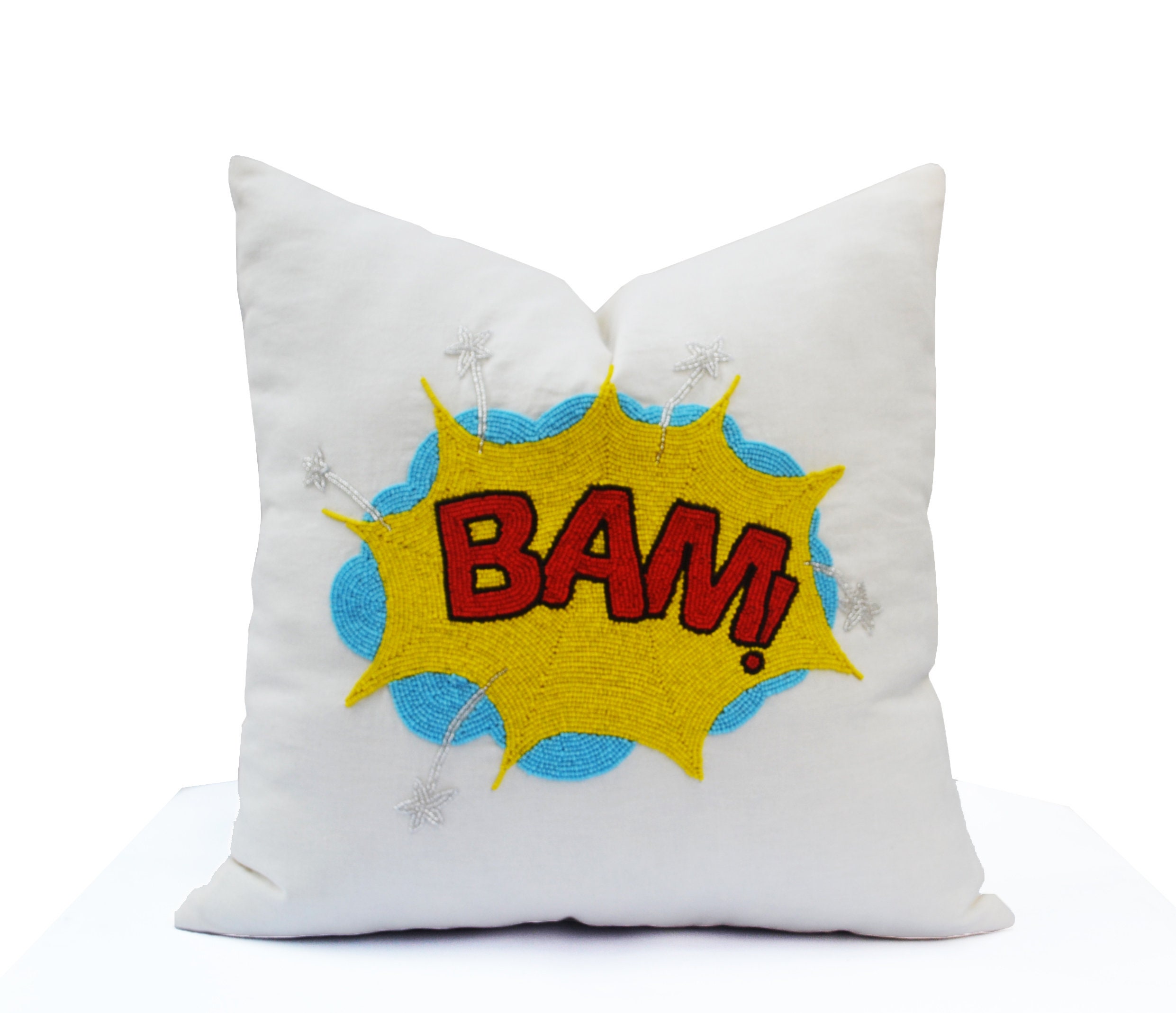 Pop Art Pillow Cover WOW Linen Pillow Pop Art Comic Book Etsy