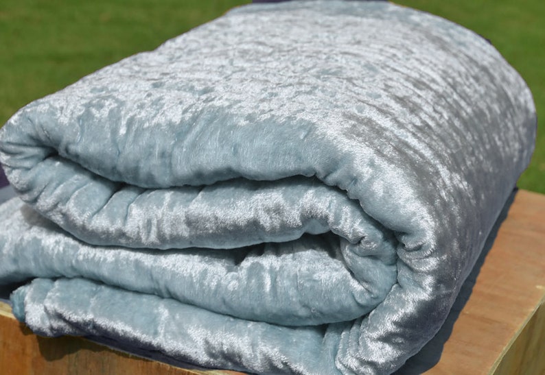 Blue Ombre Velvet Quilt Mother's Day Gift Blue Ombre Etsy