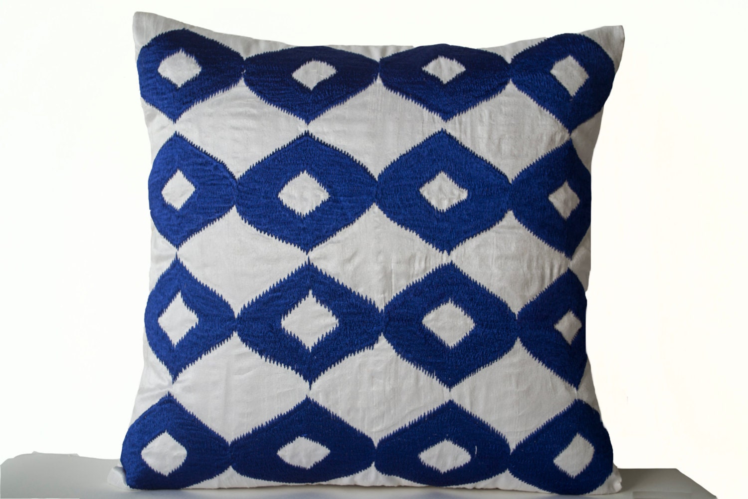 Royal Blue Pillow Cover Euro Sham Throw Pillow Cases Etsy
