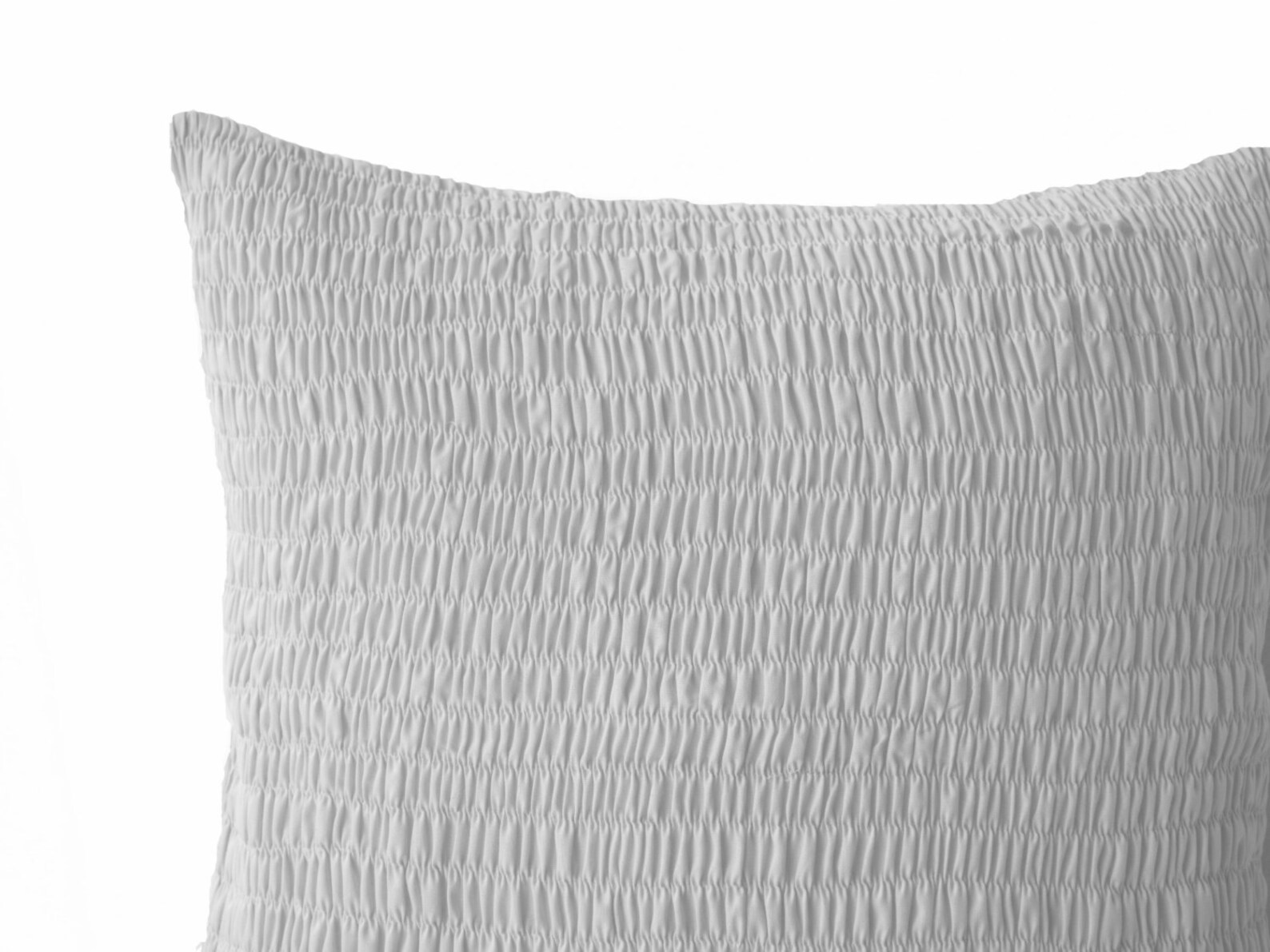 White Euro Sham White Cotton Voile Pillow Ruched Pillow Etsy