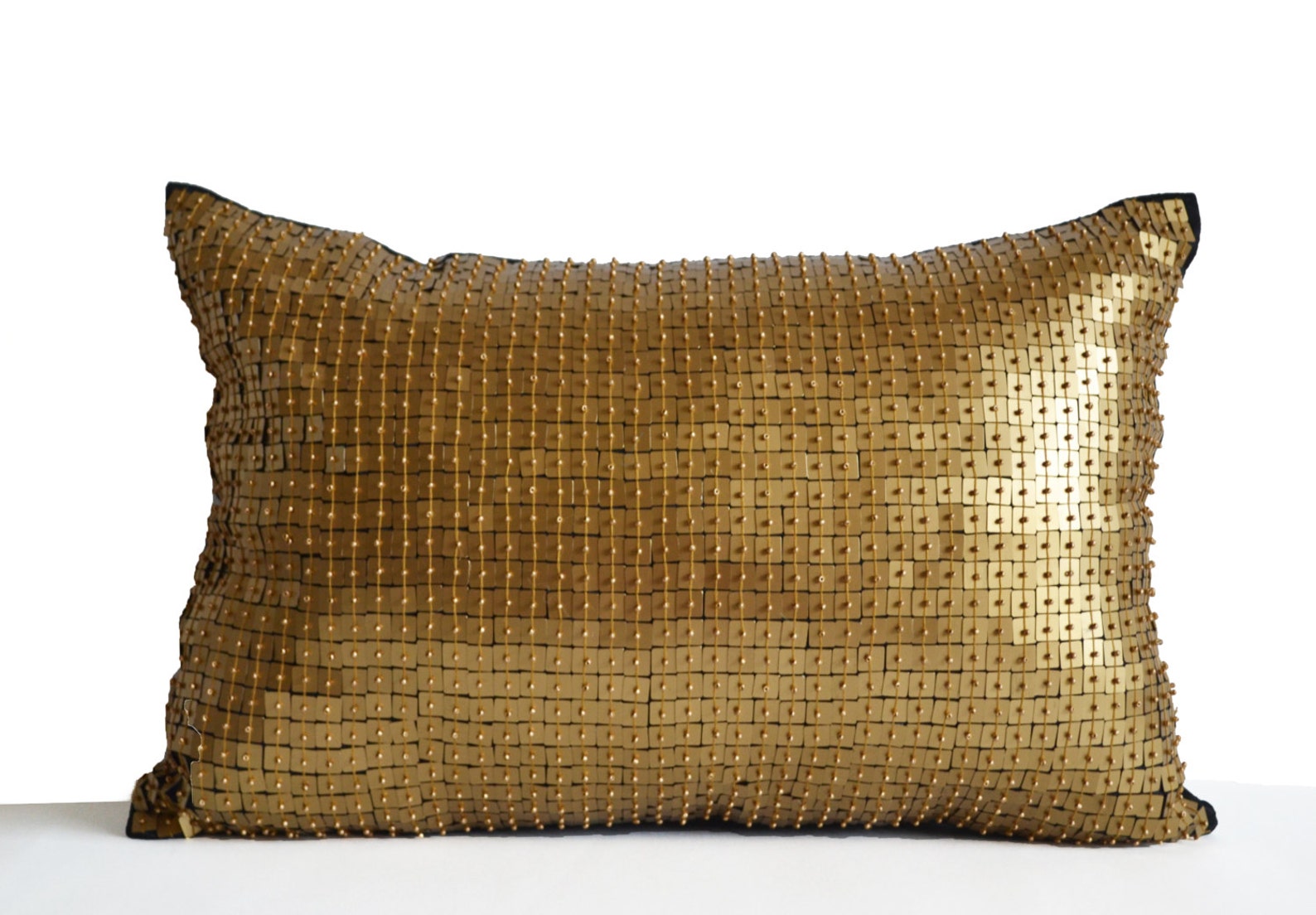 Gold Sequin Throw Pillow Covers Gift Gold Cushion Gold Navy Etsy