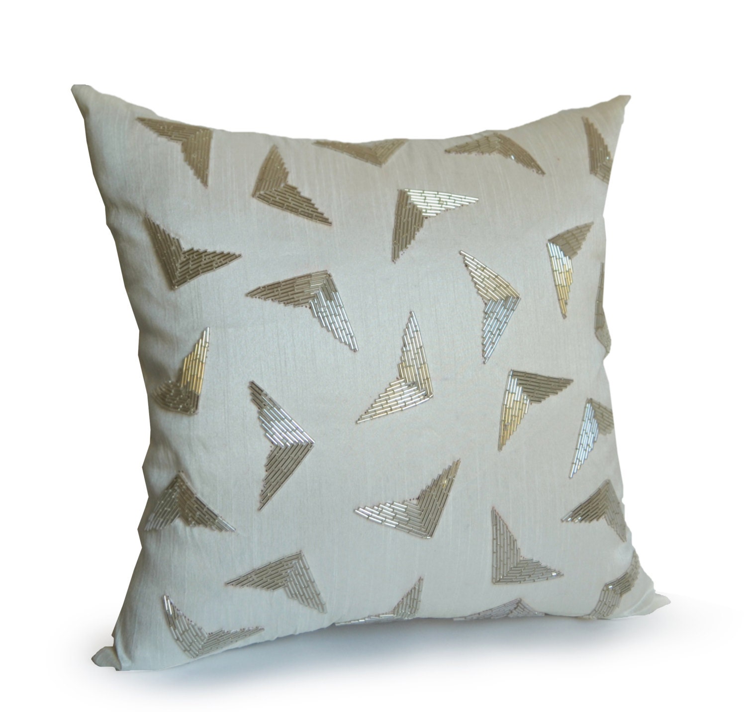 white silk throw pillows