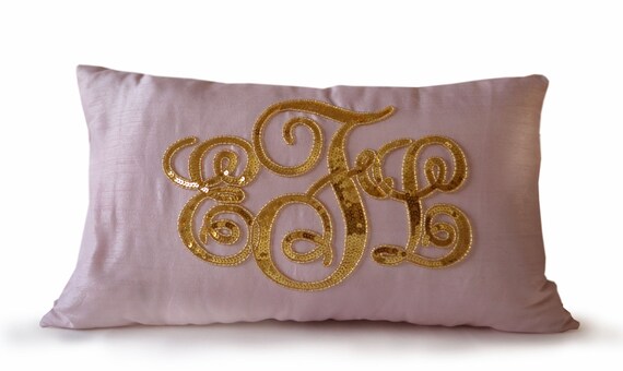 Monogram Pillow Gifts For Her Personalized Throw Pillow Etsy