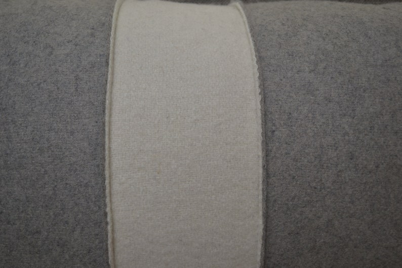 Felt Pillow Cover Light Grey Euro Sham Gray Lumbar Ivory Etsy