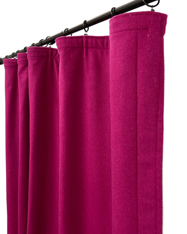 Custom Made Double Layer Wool Felt Curtains 99 Light Etsy
