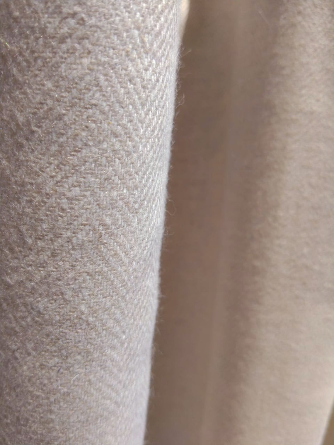 Chevron Wool Curtains Drapery for Winter Wool Felt Curtains Etsy