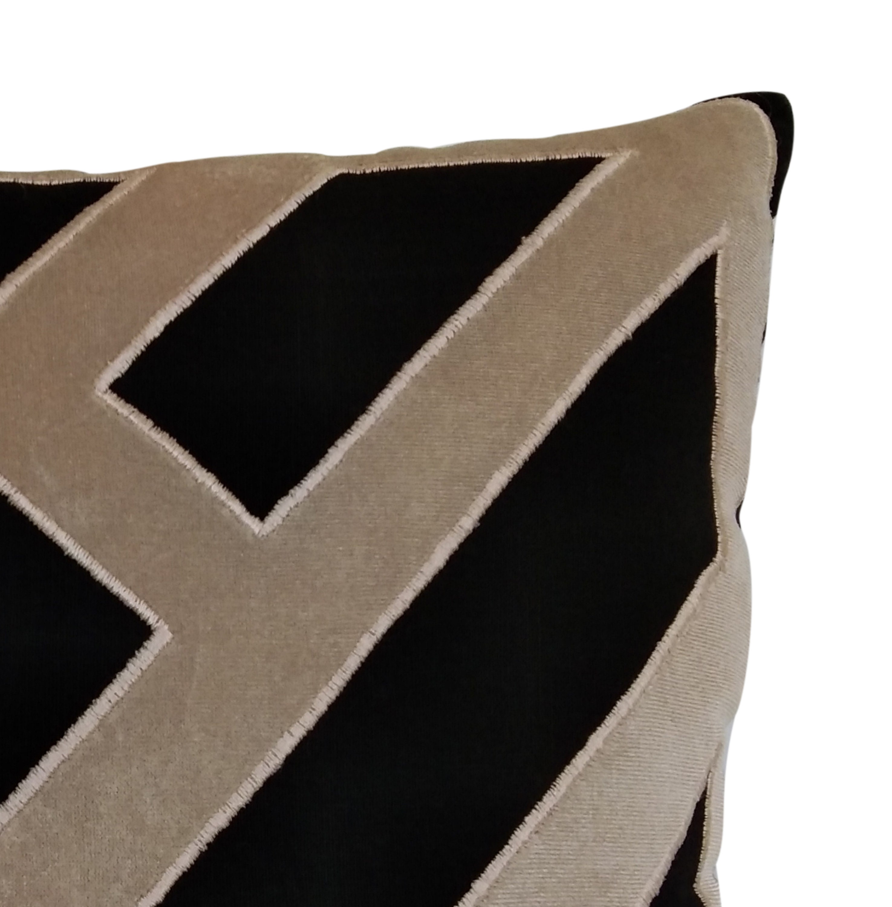 Buy Decorative Throw Pillow Cover Black Linen Pillow Beige Online in ...