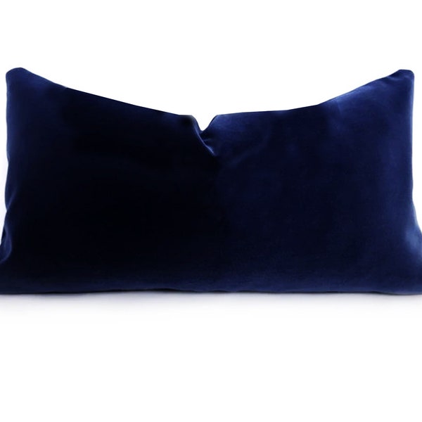 Navy Velvet Pillow Etsy