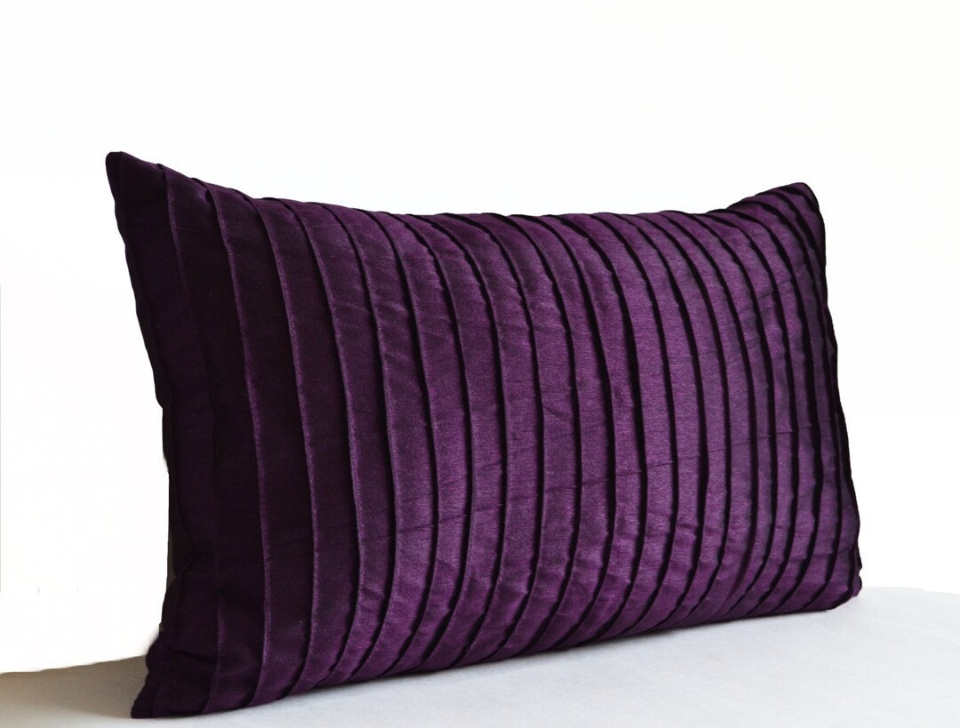 Purple Throw Pillow Cover, Lumbar Pillow Cover, Oversized Lumbar Pillow