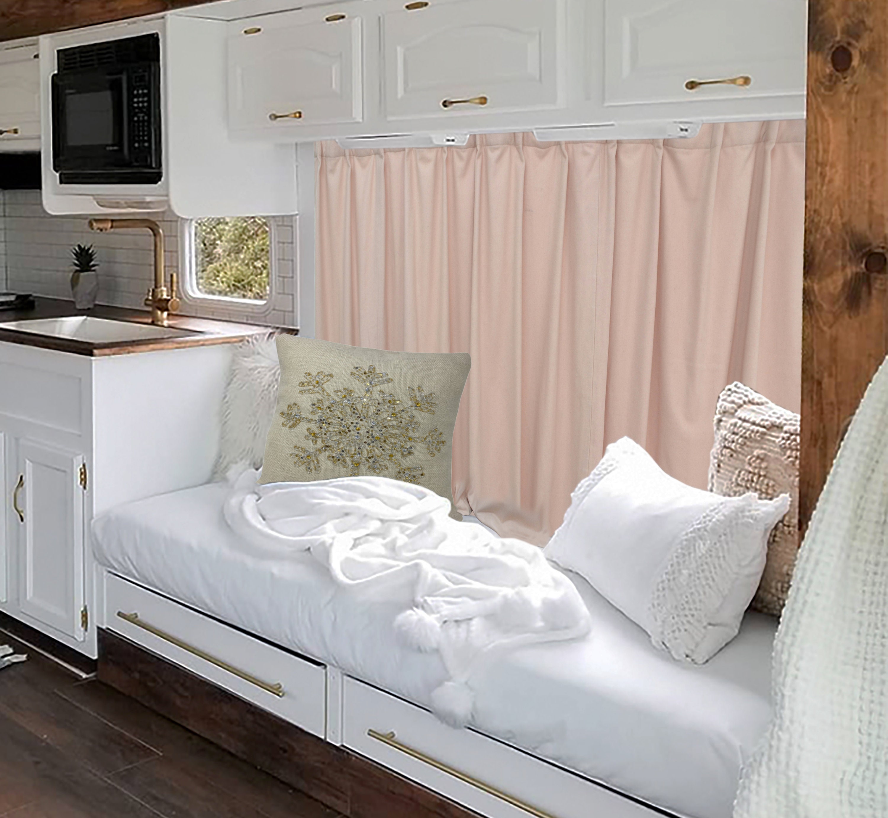 Using Blankets for RV Curtains