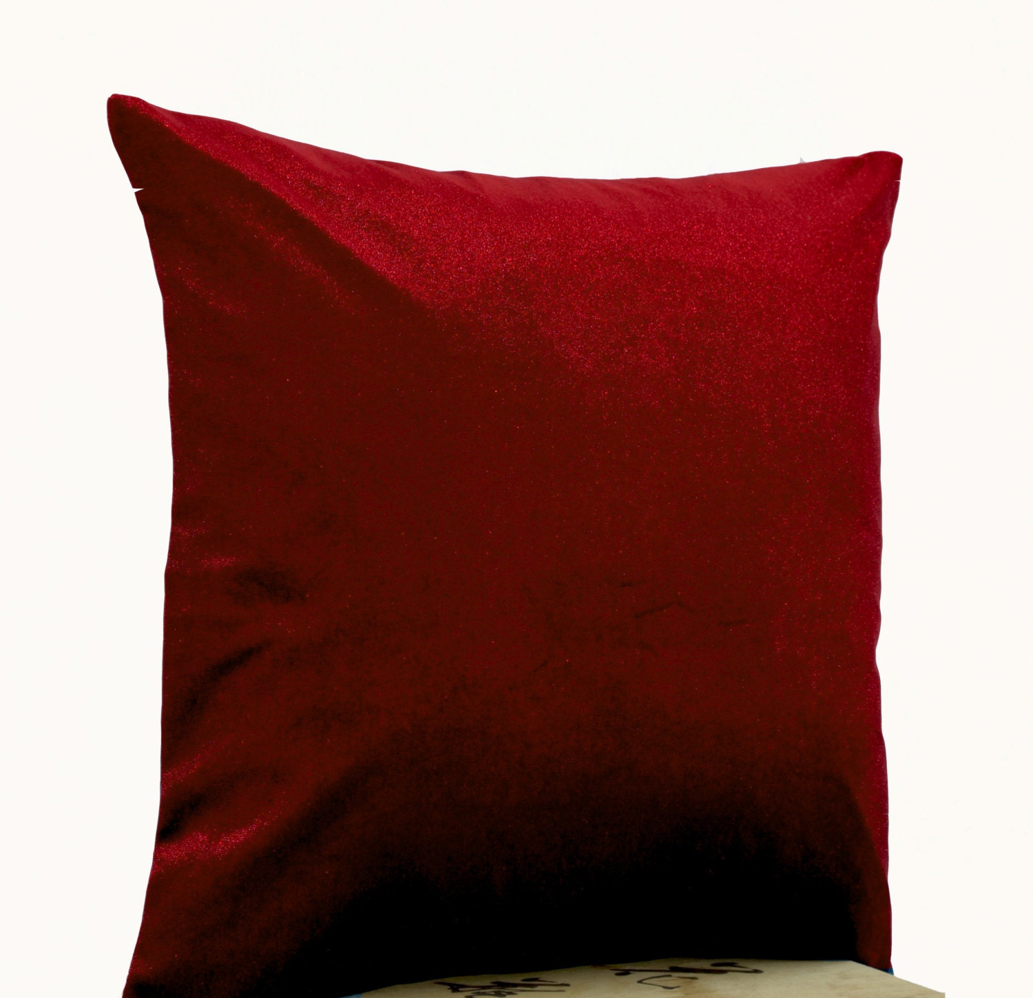 Red Velvet Pillow Cover Oatmeal Linen Pillow Red Cushion Etsy