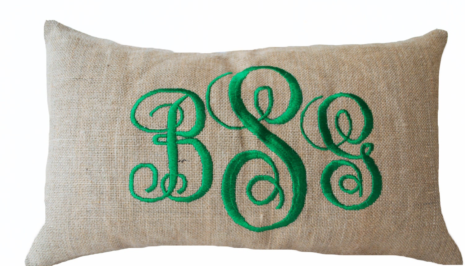 Monogram Throw Pillow Lumbar Pillow Cover Monogrammed Etsy