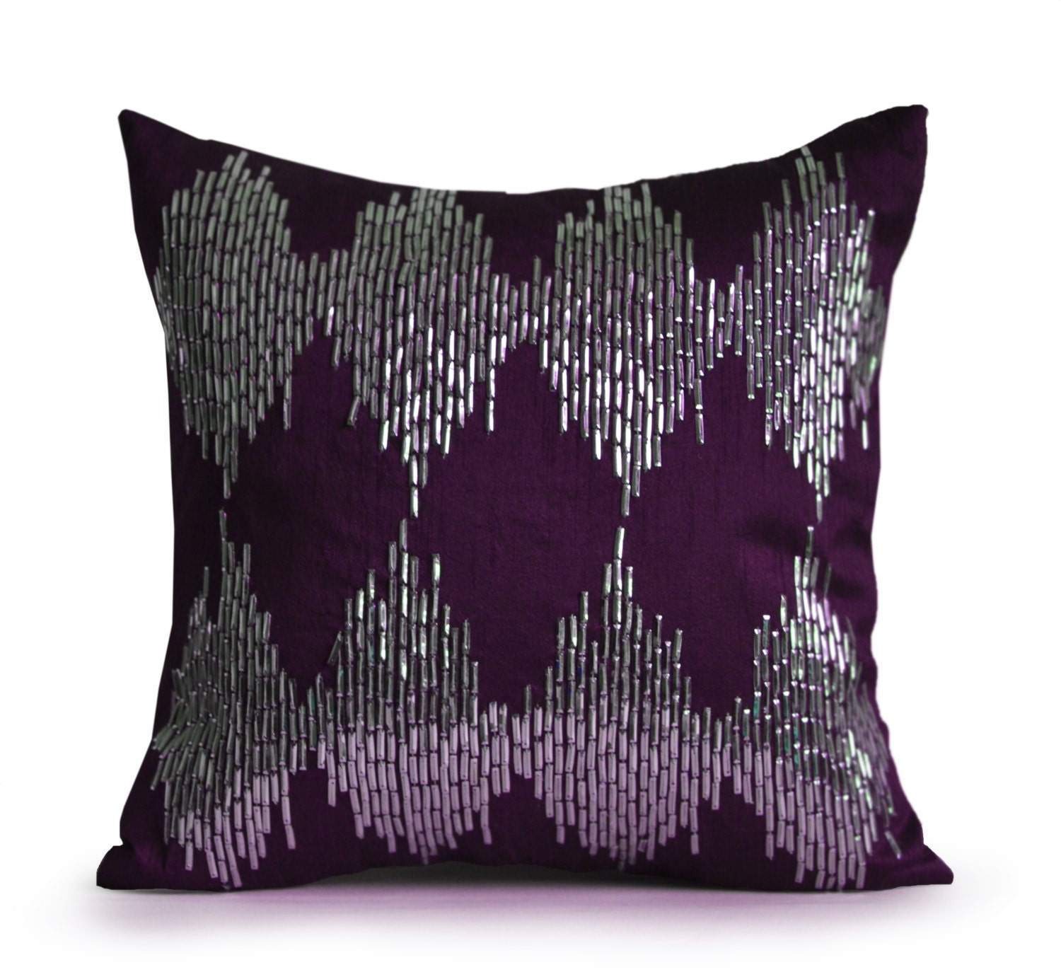 pink and silver throw pillows