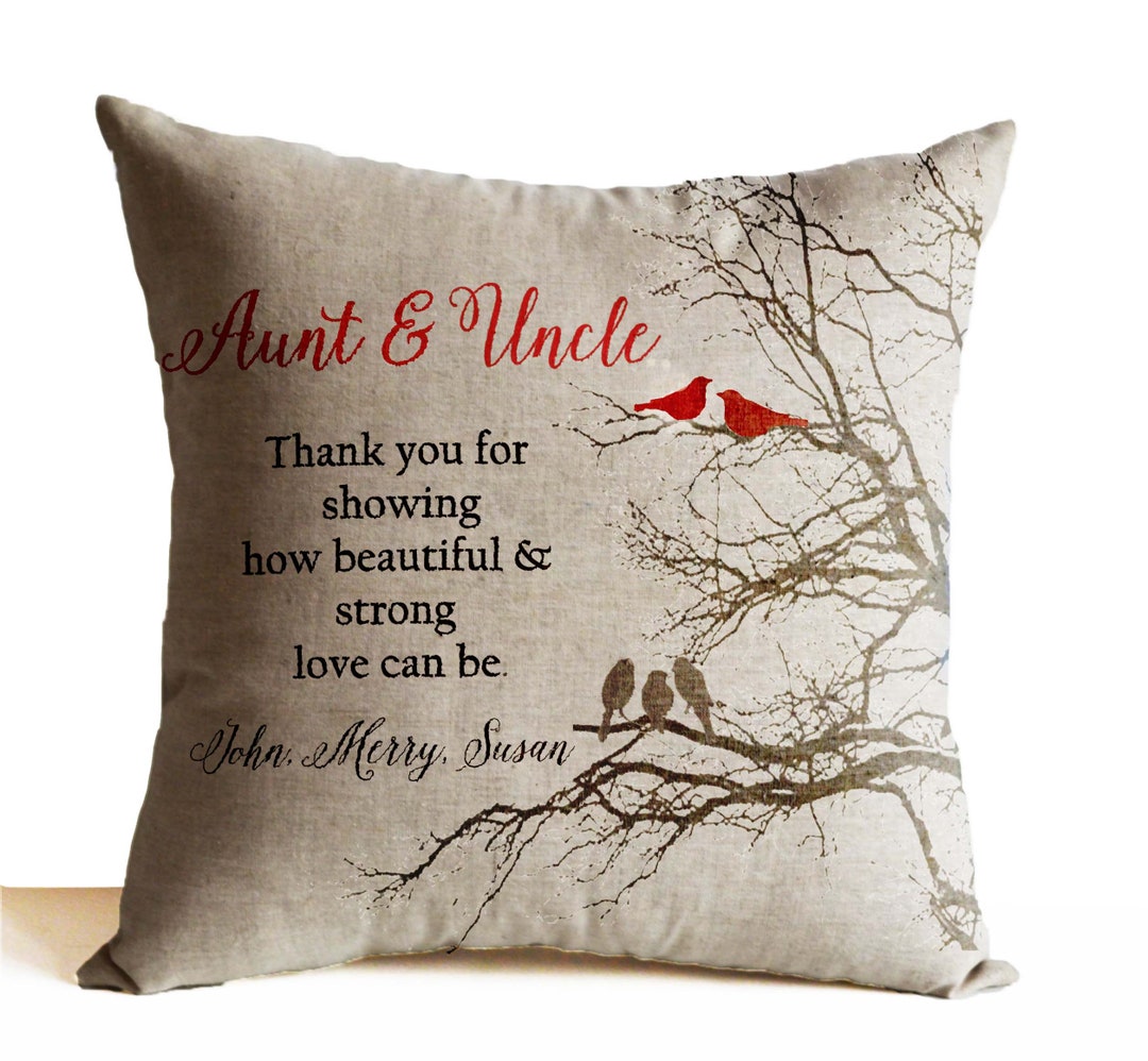 Aunt and Uncle Gift Pillow, Personalized Gift for Aunt and Uncle ...