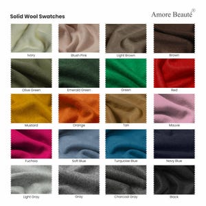 Olive Green Wool Felt Curtain Panel | Grommet Thermal Drape | Noise Reducing Draft Blocking | Custom Size | Bedroom Living Room Door Curtain image 10