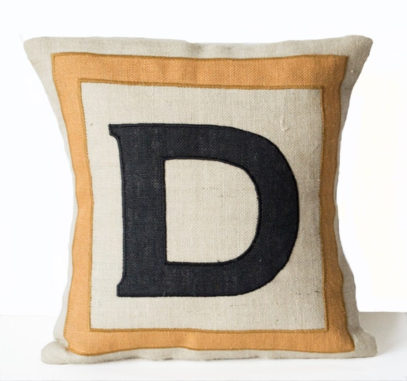 Decorative Pillow Cover, Throw Pillow Case, Personalized Pillows, Monogrammed Pillow, Burlap Pillows, Wedding Gift, Farmhouse Pillow