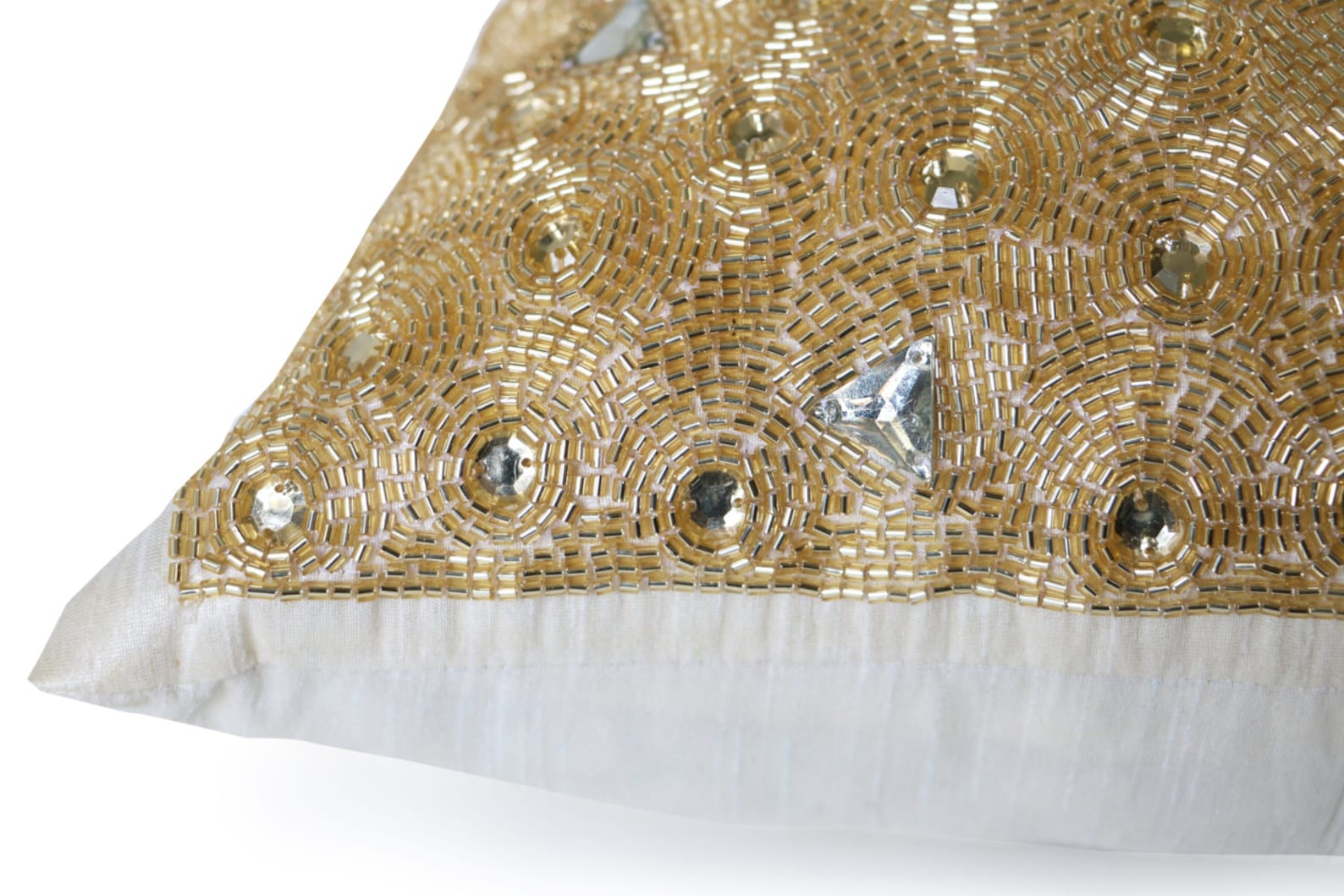 Gold Throw Pillow Beaded Pillows Crystal Embellished Etsy