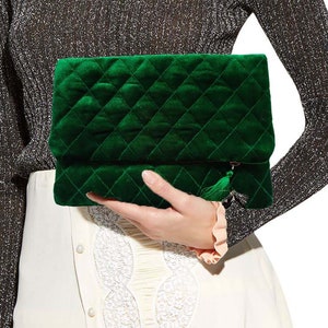 Velvet Clutch, Velvet Purse, Evening Clutch, Diamond Pattern Quilted Purse, Valentines Gifts For Her, Available in over 20 colors