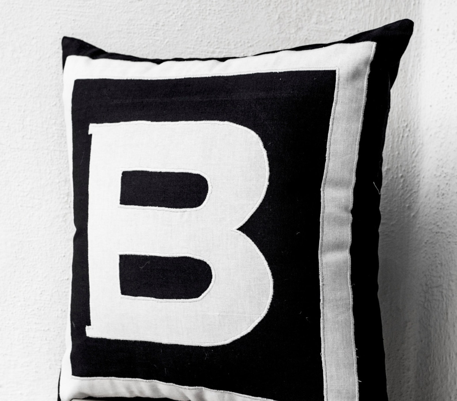 Personalize Monogram Pillow Big Letter Pillow Alphabet Throw Etsy