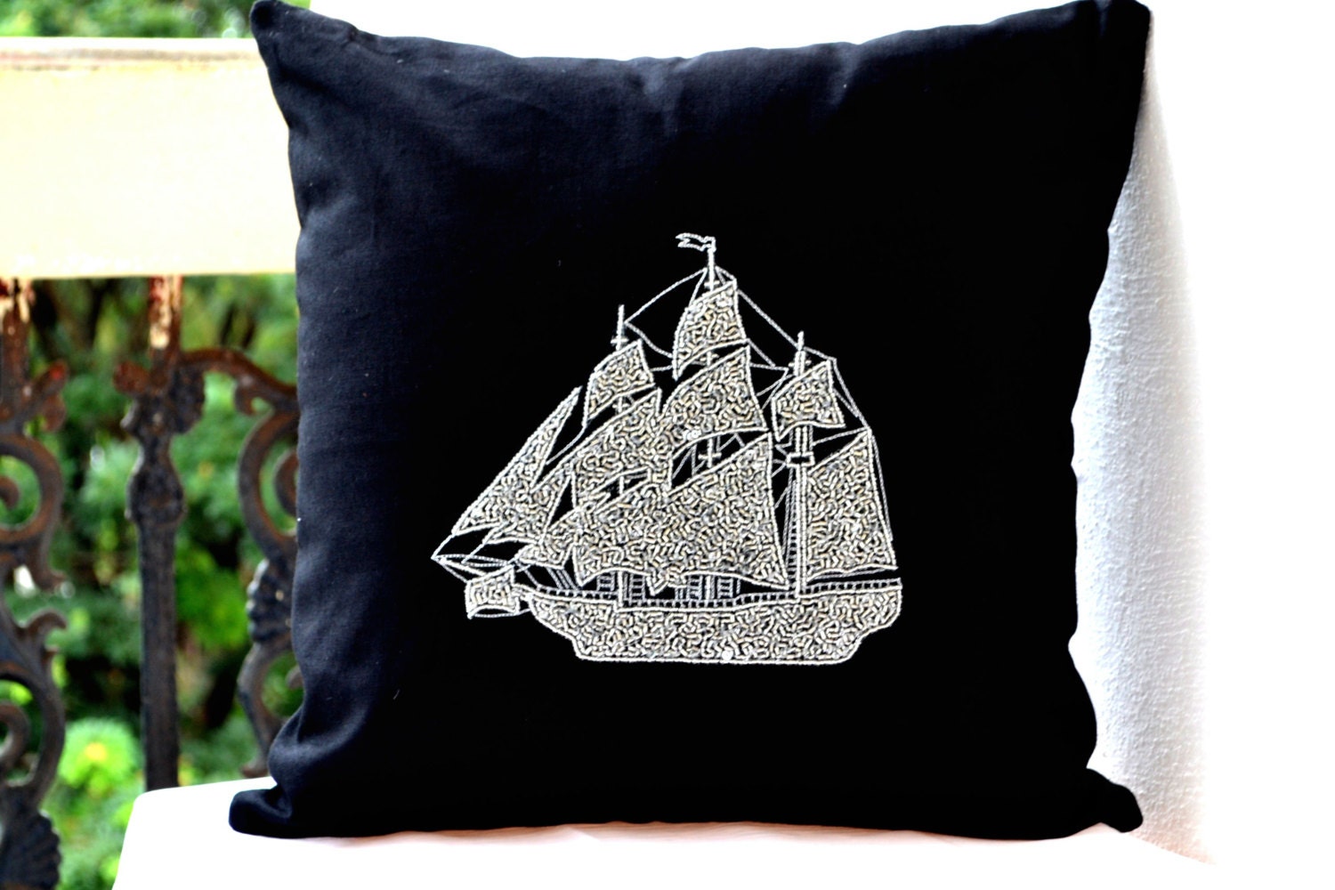 Ship Pillow yacht pillow ship sail sailing boat pillow Etsy