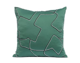 Pollack Improv Pillow Cover, Designer Pillow Cover, COVER ONLY, Green Pollack Pillow Case, Geometric Cushion Cover