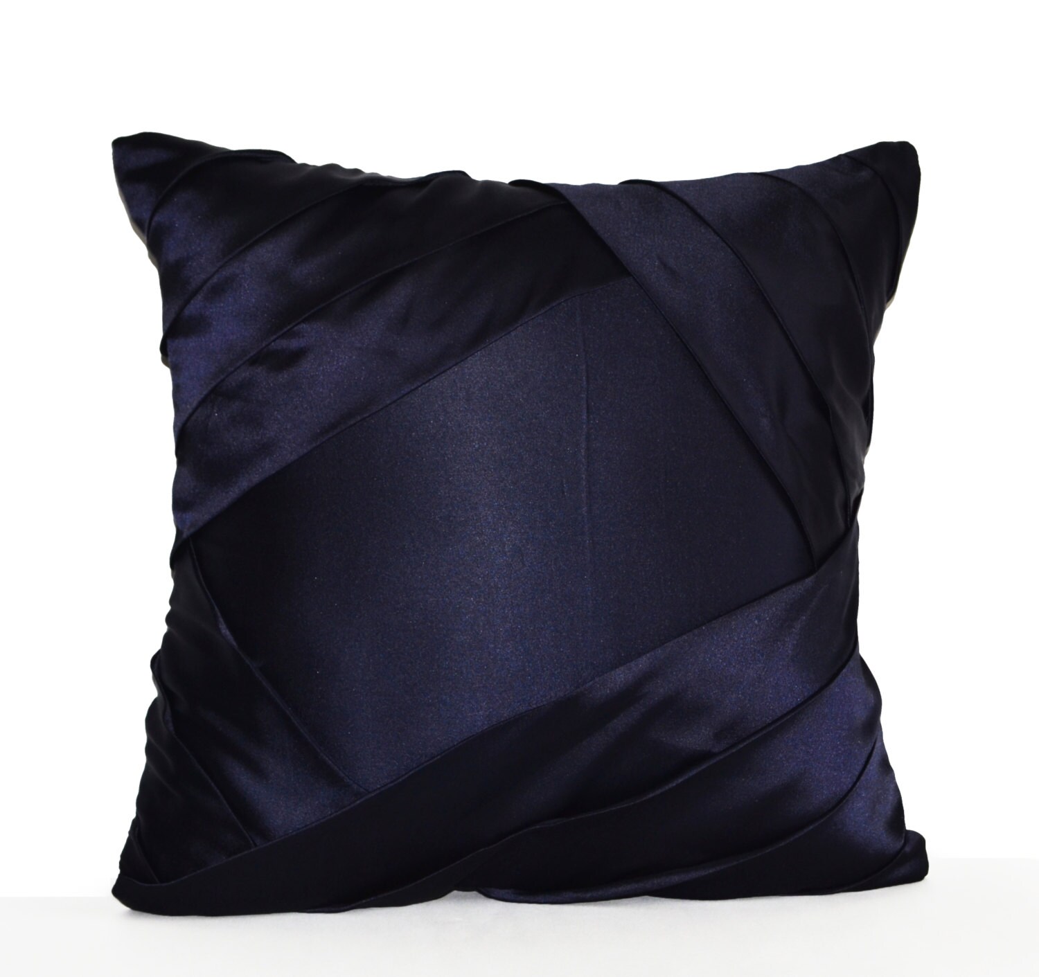Textured Pillow Cover Designer Pillows Blue Satin Throw Etsy