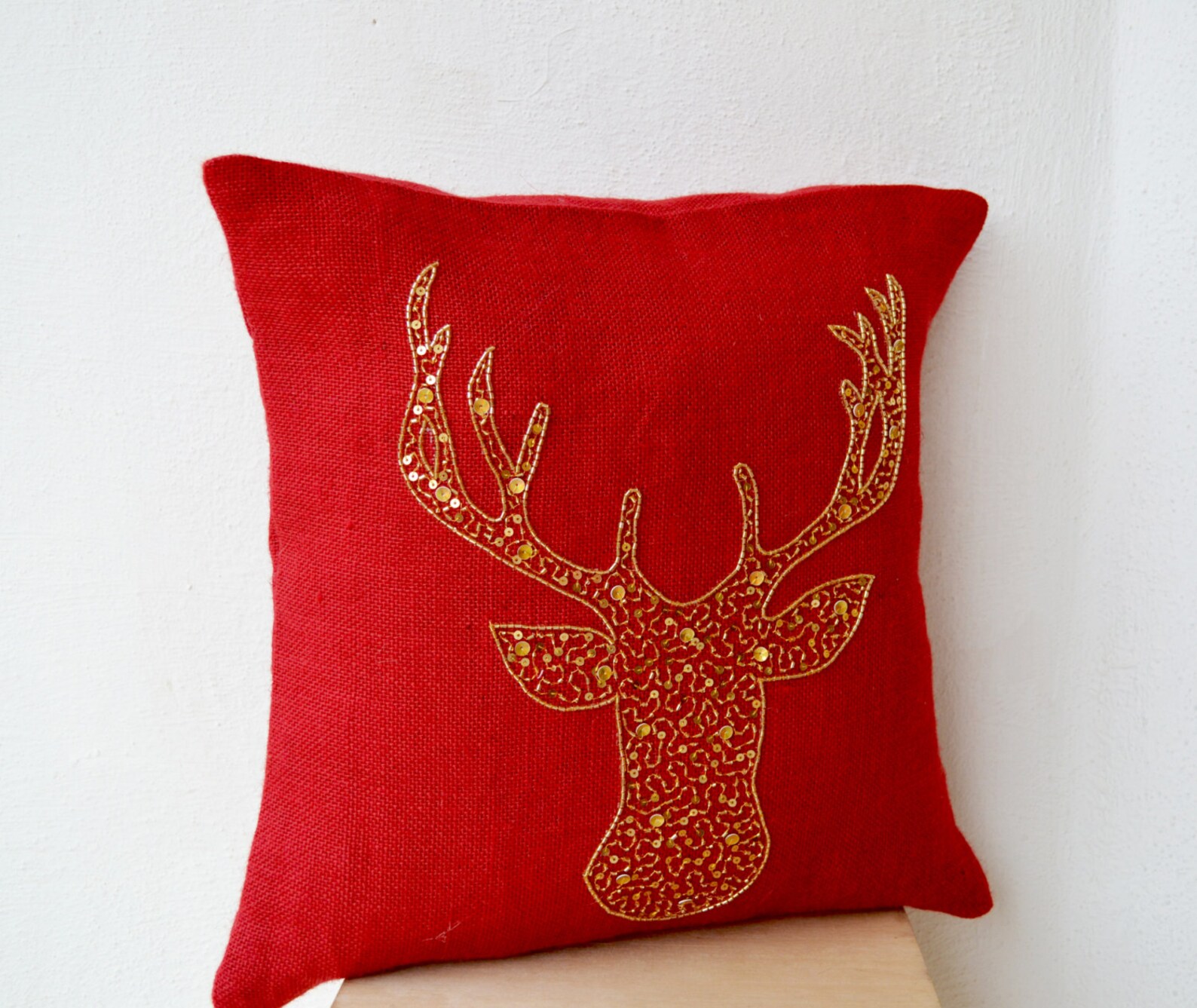 Christmas Pillow Covers Deer Pillow Covers Christmas Lumbar Etsy