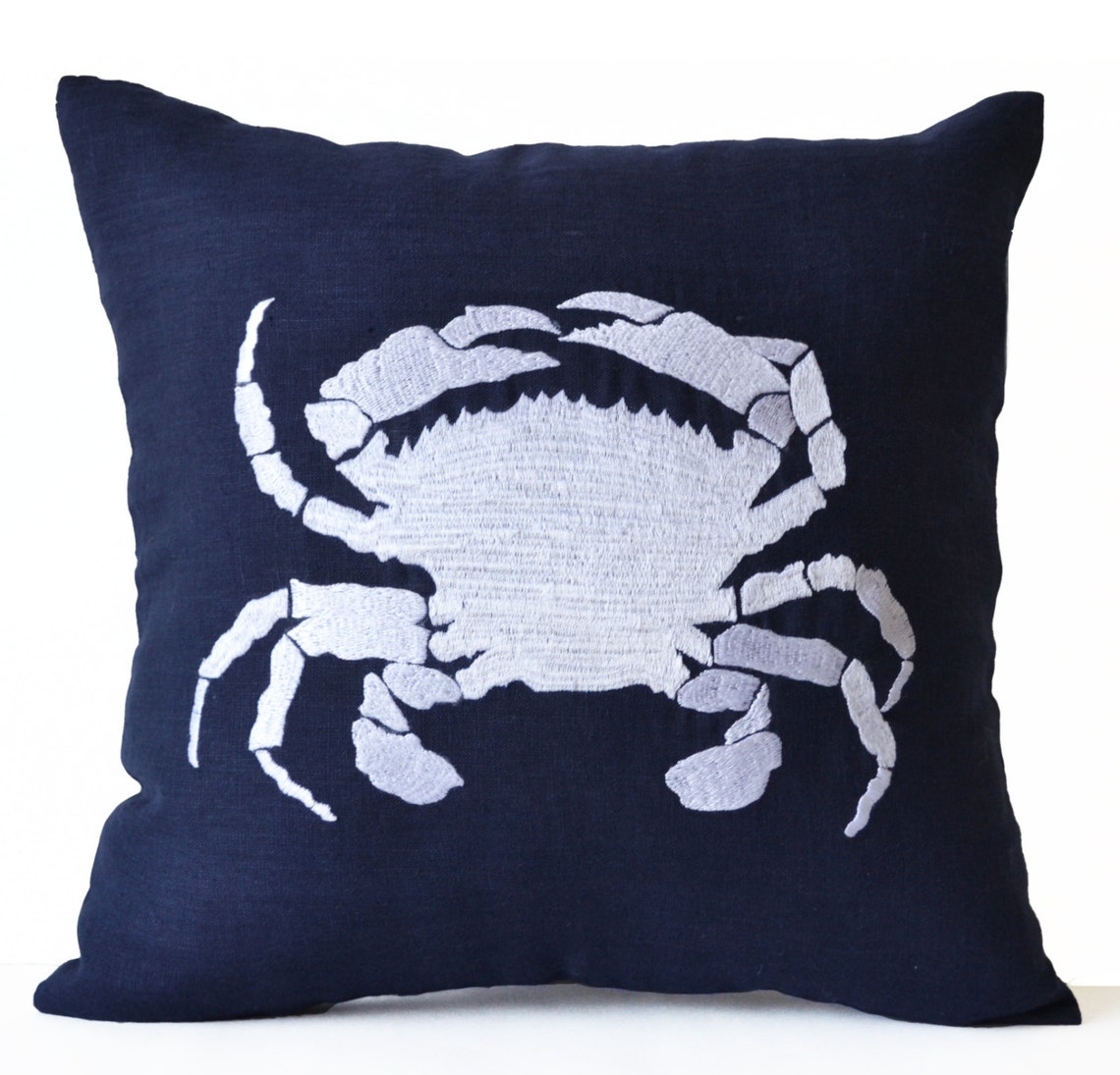 Navy Blue Throw Pillow Case Beach Decor Nautical Pillows Etsy