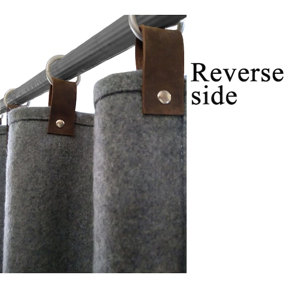 Wool Felt Curtains Light Gray Felt Curtain Panel Custom Window Etsy