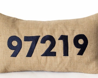 zip code pillows etsy