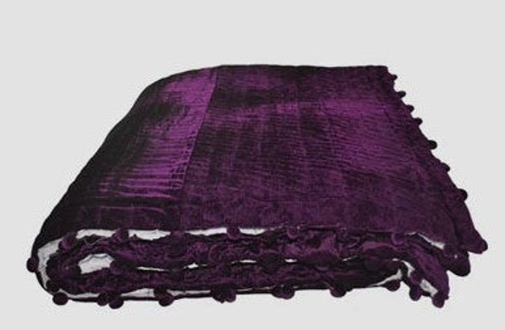 Plum velvet throw hotsell