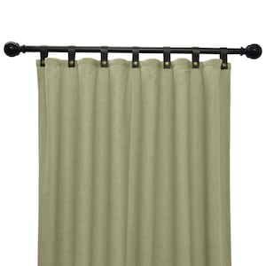 Green Herringbone UV Drapes, SPF 50+ Curtains, Bespoke Wool Curtains, Custom Drapes, Extra Long Curtains, Window Curtains, Door Curtains