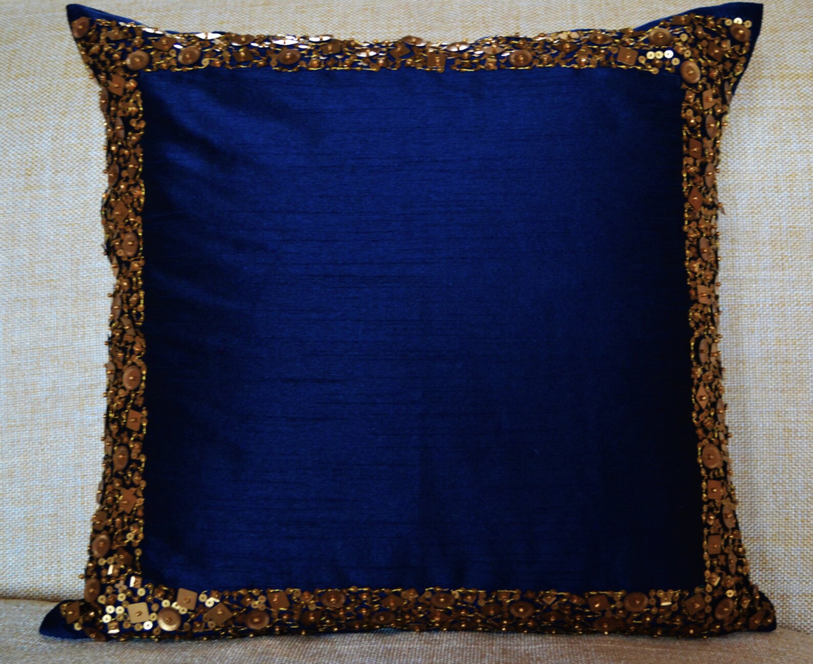 Decorative Pillow Covers Navy Blue Pillow Case Navy Gold Etsy