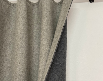 Two-Tone Double Layer Wool Curtains | 99% Blackout Curtains | Thermal Energy-Saving Drapes | Custom-Made Living Room and Bedroom Curtains