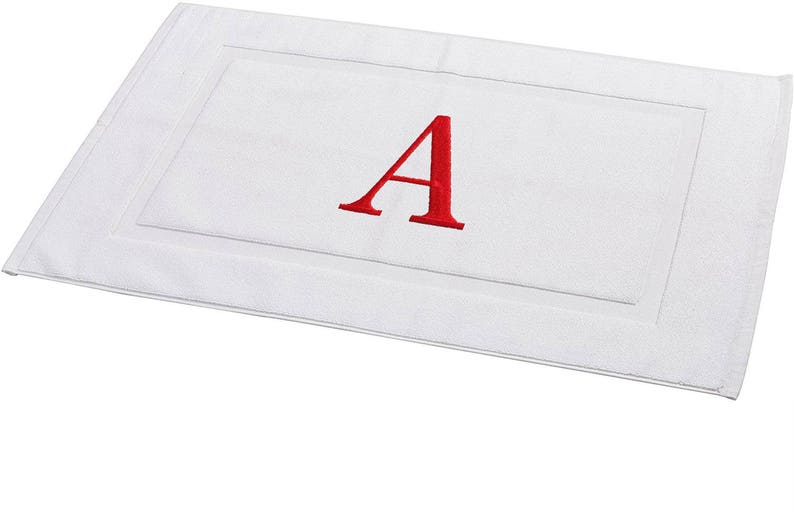 Monogrammed Bathmat Monogram Bath Mat Personalized Bathroom - Etsy