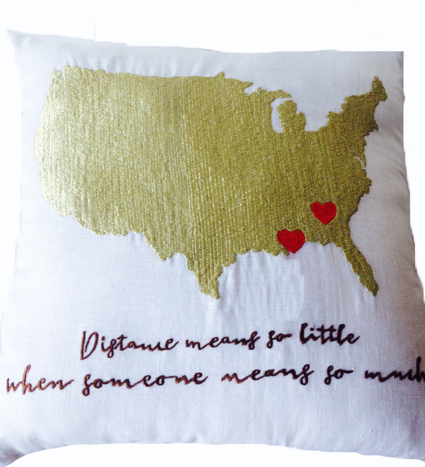 Long Distance Relationship Pillow Cover Couple Pillow Case Etsy