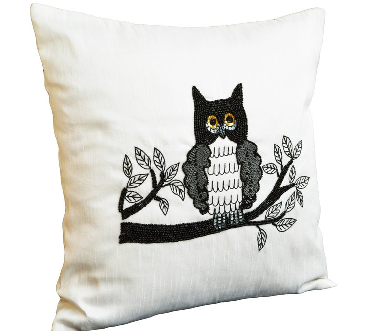 Owl Pillow Covers Animal Pillow Cover Woodland Pillow Etsy