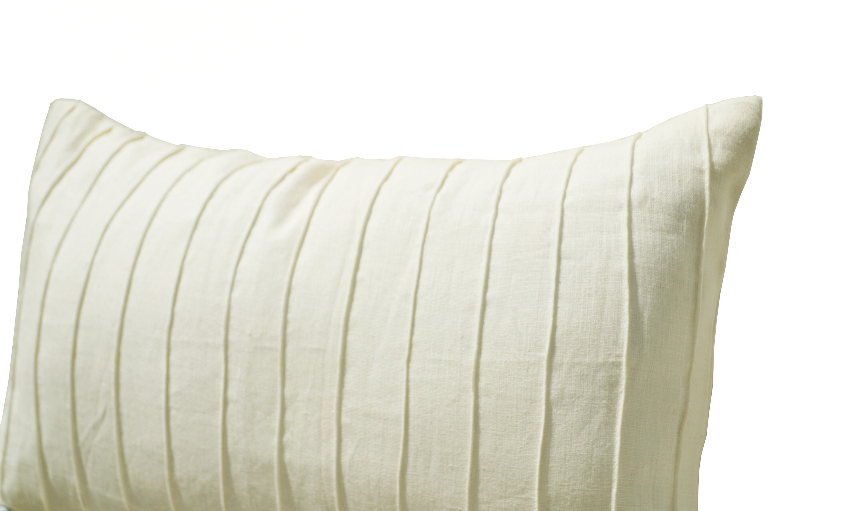 Ivory Linen Pleated Textured Pillow Cover Lumbar Pillow off Etsy