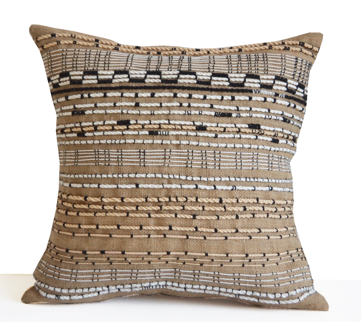 burlap pillow cases