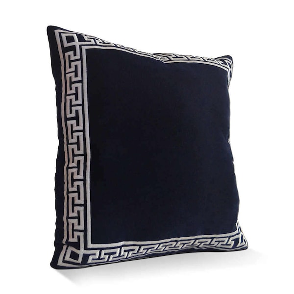 Navy Velvet Pillow Etsy