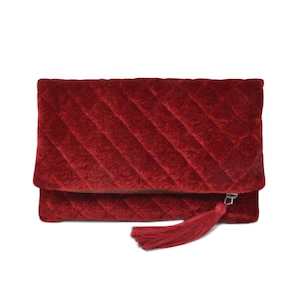 Monogram Purse, Monogram Clutch, Sacs à main Monogram pour femmes, Sacs à main pour dames, Bride To Be Gifts, Pochette en velours personnalisée, Pochette pliante en velours