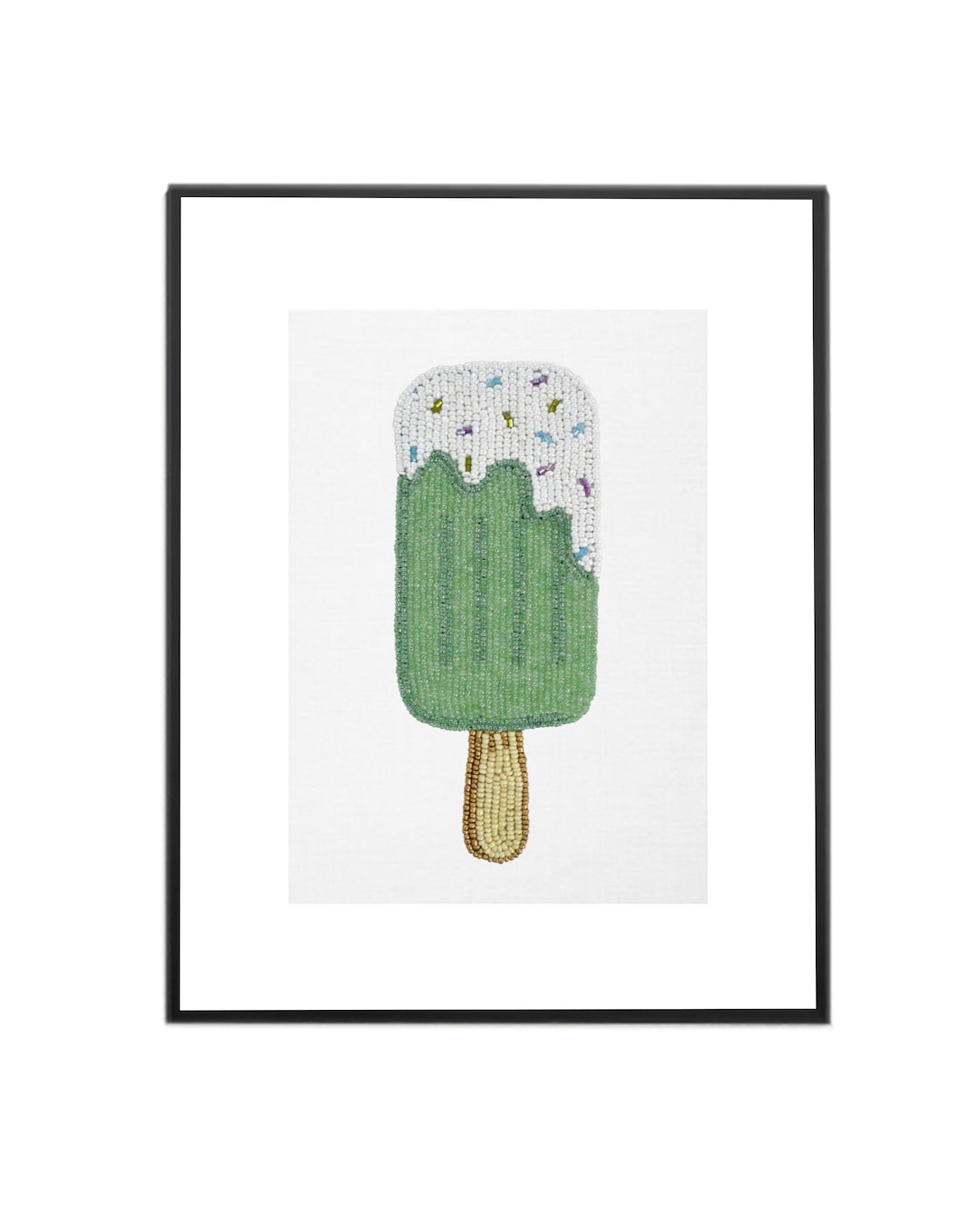Beaded Ice Cream Wall Art, Baby Girl Ice Cream Theme Room Decor