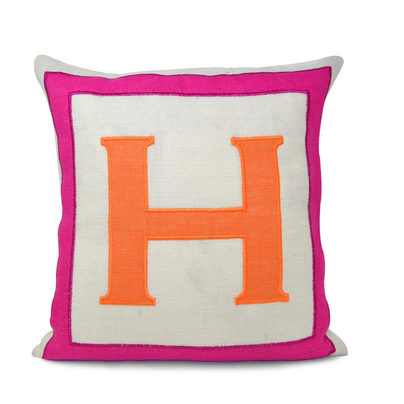 Decorative Pillow Cover, Throw Pillow Case, Personalized Pillows, Monogrammed Pillow, Burlap Pillows, Wedding Gift, Farmhouse Pillow image 4