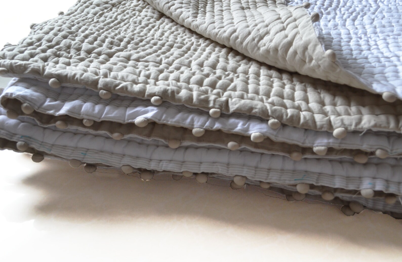 Cotton Comforter Pick Stitch Quilt Blanket Cotton Quilt Etsy