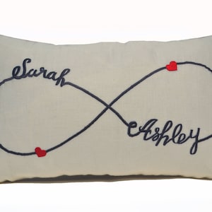 Oreiller infini pour couples, coussin personnalisé, idées cadeaux de mariage, cadeau personnalisé pour mari, cadeau 50e anniversaire